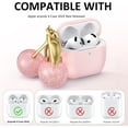 thumbnail image 2 of for Apple Airpods 4 Case Cover with Cherry Keychain for Women Soft Silicone Anti-Drop Wireless Charging Case for Gen 4 Airpods Cute Earbuds Cover, 2 of 14