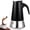 Black, variant on 2 Cup Stovetop Espresso Maker Stainless Steel Moka Pot Stove Top Percolator Italian Coffee Makers Capable Mocha Greca Machine Cafe Classic Induction Cookers for Home and Camping 100ml 3.3oz