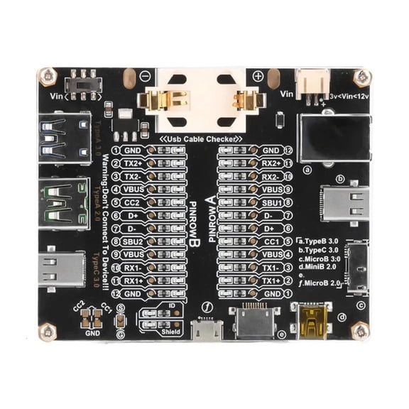 MOMOJIA USB Cable Tester Board With LED Indicators For Data Cables Type C MicroB