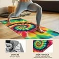 thumbnail image 4 of Rainbow Tie Dye Mandala Pattern Hot Yoga Mat Towel Non Slip for Hot Yoga - Quick-Drying Yoga Mat Cover with 4 Corner Pockets with Travel Bag - Hot Yoga Towel Non Slip 70"x26", 4 of 6