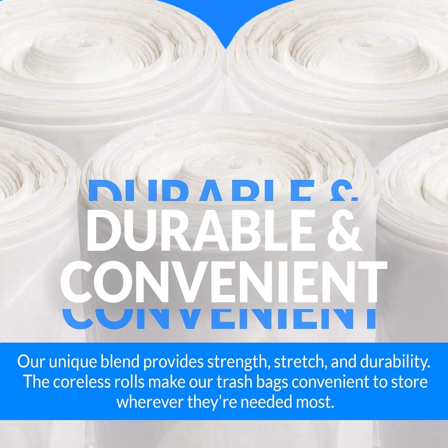 13 Gallon Trash Bags | 1000 Count Bulk | Tall Kitchen | Can Liners | Clear Multi-Use Garbage Bags