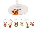 thumbnail image 3 of Lanytaeo 6PCS Christmas Style Set Wine Glass Charms with Rings Wire Drink Markers Party Supplies Earrings, 3 of 7