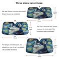 thumbnail image 5 of WOBOGO Oil Painting Styles Husky Car Windshield Sunshades Autopilot Lightweight Accordion Sun Visor 55×27.6in, 5 of 8
