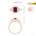 thumbnail image 5 of ANGARA Natural Aeon Vintage Style 1 ct Ruby Halo Engagement Ring with Milgrain in 14K Rose Gold for Women (Size-7x5mm) | July Birthstone, Anniversary, Jewelry Gift for Women | Natural Ruby Ring, 5 of 10