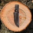 thumbnail image 5 of Funda de cuchillo de cuero Uxcell de 8.46" con agujero para cinturón, cuchillo plegable para camping al aire libre, marrón oscuro, 5 of 5