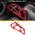 thumbnail image 1 of CheroCar Gear Shift Panel Trim Sticker ABS Cover for Dodge Challenger 2015-2023, Red, 1 of 8