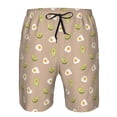 thumbnail image 4 of Yiaed Egg and Avocado Print Men's Swim Trunks with Lining Quick Dry Sports Shorts Beach Shorts Boardshorts-Large, 4 of 5