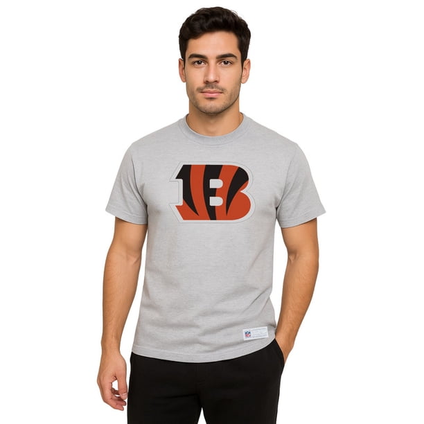 NFL Playera Aficionado Básica Cincinnati Bengals Gris para Hombre, Talla Mediana