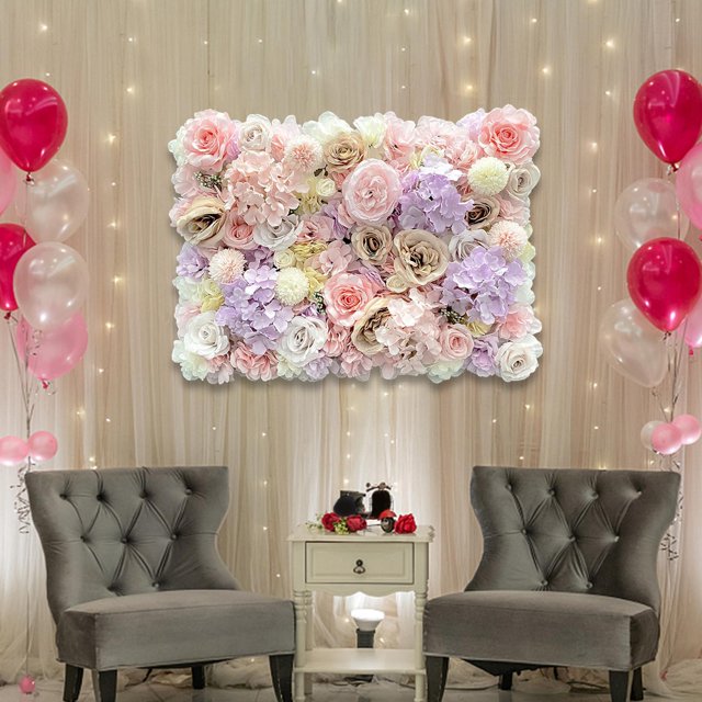 Artificial Flower Wall Panel Decorative for Birthday Party Photography A