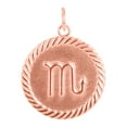 thumbnail image 3 of Reversible Virgo Zodiac Sign Charm Coin Pendant Necklace in Solid Gold (22 Inches), 3 of 4