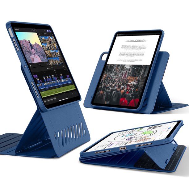 Funda M2 para iPad Air de 11 pulgadas, iPad Air 6/5/4 (2024/2022/2020), cubierta magnética extraíble, soporte vertical/horizontal con vista de pantalla elevada