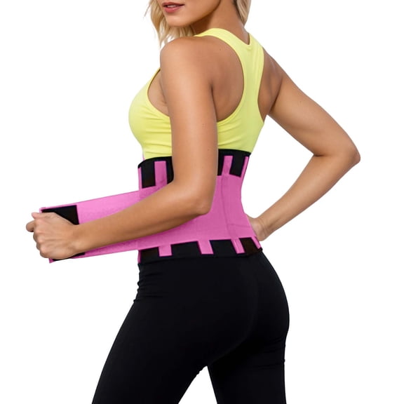 MDUKONU Waist Trainer Belt for Women Men Waist Cincher Trimmer Shaper Belt Size: M Pink