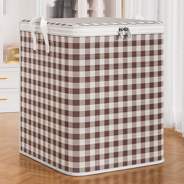 PRETXORVE Heavy Duty Storage with Reinforced Handles Extra Large Storage for Tote Thickened Double Zipper for Space Saving Travel