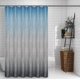 thumbnail image 1 of Cortina de ducha de tela Cortinas de ducha para baño Cortina de baño impermeable Privacidad total con 12 ganchos, 70 x 70 pulgadas, degradado azul gris Xemadio WMZL-1594-1, 1 of 9