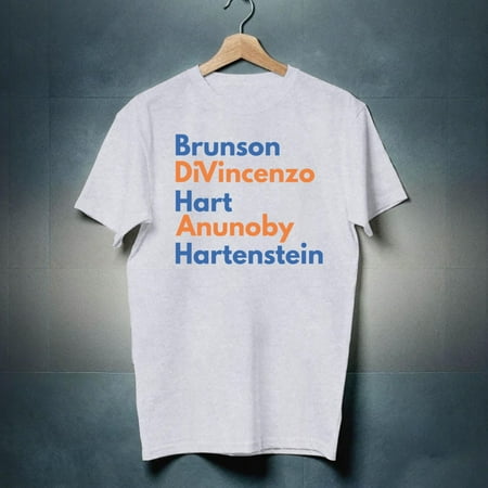 

New York T-Shirt NYK Fans Knicks Shirt NY Basketball Shirt Top Brunson DiVincenzo Hart Anunoby Hartenstein Tee