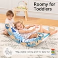 thumbnail image 4 of Pikler Triangle Set with Cushion, 8 in 1 Wooden Montessori Climbing Toys Indoor Playground Jungle Gym Playsets for Toddler, Baby, Kid,Blue, 4 of 10