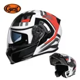 thumbnail image 3 of Casco de motocicleta con doble visera, modular, abatible, de cara completa, para adultos, hombres y mujeres, aprobado por DOT, Casco Moto Cascos Para Moto, 3 of 5