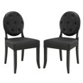 thumbnail image 1 of Hawthorne Collections Chaise d'Appoint pour Salle à Manger en Noir (Lot de 2), 1 of 4