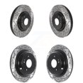 thumbnail image 1 of DS-One Front Rear Coated Drilled Slotted Disc Brake Rotors Kit for Car Hyundai Genesis KD-100490, 1 of 11