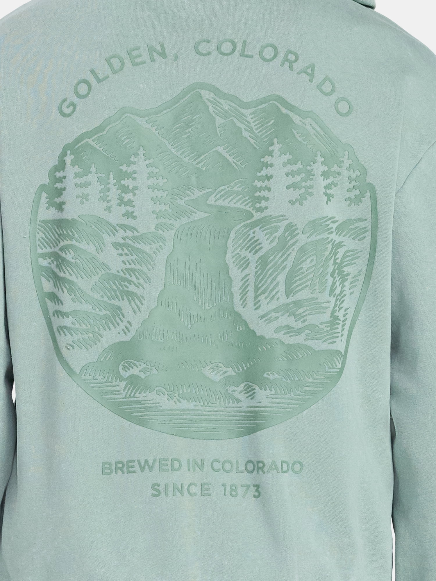 Coors Men's and Big Men's Front Back Graphic Mineral Wash Hoodie, Sizes XS-5XL