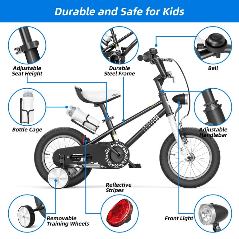 XJD 12 14 16 Inch Boys Bike with Training Wheels for kids Ages 3-9