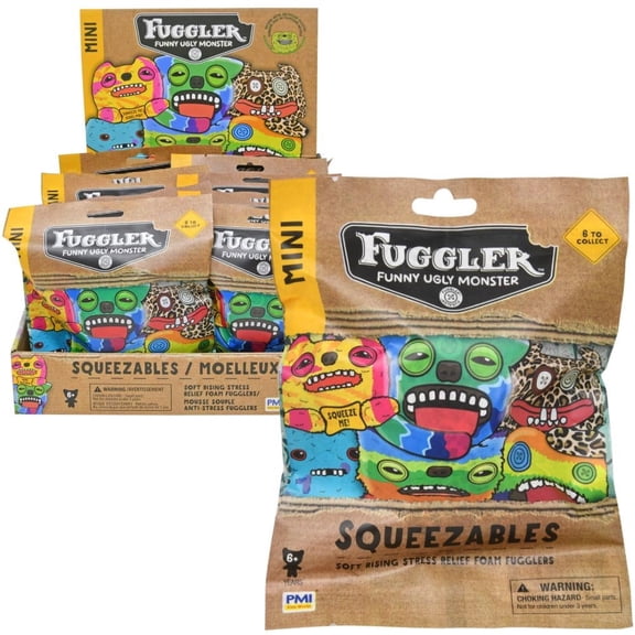 1 Piece Fuggler 3.9" Squishy Figures - 6 asst styles, only 1 pack ramdonly