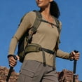 thumbnail image 2 of Long Sleeve UPF 50+ UV Protection Sun Shirts for Women V Neck Lightweight Athletic Running Gym Workout Tops(Khaki,L), 2 of 7
