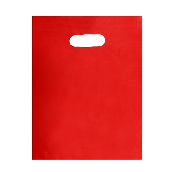 SSWBasics Small Low Density Red Merchandise Bags - 9”W x 12”H - Case of 1000 - Red