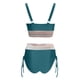 thumbnail image 4 of WILLBEST conjunto de Bikini de Cintura Alta para Mujer, Traje de Baño de Dos Piezas con Cordón y Bloques de Color, 4 of 4