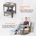 thumbnail image 5 of MeetLeisure 4 Metal Durable Outdoor Conversation Sets with Chairs and Table, Gray/Beige, 5 of 8