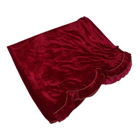 ELAYARD Macrame Upright Piano Slipcover Dark Red Plush Fabric Dust Cover Protective Set for Piano Accessories
