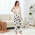 thumbnail image 5 of Dailycode Women's Pajama Pants Wide Leg Lounge Pj Bottoms With Pockets Cartoon Doodle, 5 of 7