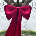 thumbnail image 7 of Mmeneyy Outdoor Wedding Atmospheres Decoration Oversized Red Velvet Bow Christmas Valentine's Day Day Home Decoration Bow, 7 of 7