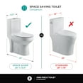 thumbnail image 5 of Fine Fixtures Modern One-Piece Toilet, High-Efficiency Dual Flush System, Compact Space-Saver Design 12" Rough in (Seat Included), 5 of 12