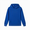 thumbnail image 2 of KPOPLK Solid Hoodies for Girls Long Sleeve Cute Hooded Sweatshirt with Pockets Kids Girl Pullover Tops Dark Blue,Size 3-4 Years, 2 of 5