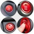 thumbnail image 6 of Worgeous Red Aluminum Alloy Car Ignition Button Decorative Ring for Start Stop Cover Fits Most Vehicles 1 Set, 6 of 8