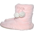 thumbnail image 1 of Women's Faux Fur Comfy Slide Bootie Furry Soft Indoor Memory Foam Plush Boot Slippers, 1 of 3