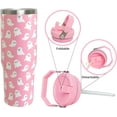 thumbnail image 3 of Halloween Ghosts 30oz Tumbler Gifts for Women Girls, Cute Spooky Stainless Steel Insulated Cup, Top Handle and Flip Straw Water Bottle Mug, Holiday Gifts, 3 of 6