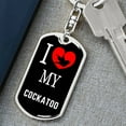thumbnail image 6 of Cockatoo Bird Lover Keyring Keychain Stainless Steel or 18k Gold, 6 of 10