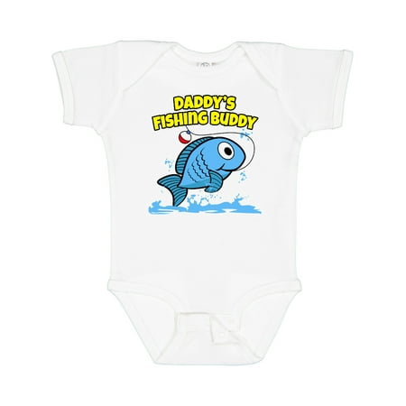 

Inktastic Daddy s Fishing Buddy (blue) Gift Baby Boy or Baby Girl Bodysuit