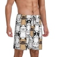 thumbnail image 2 of Fuzoiu French Bulldog 2 Print Pajama Shorts for Men, Men's Pajama Bottoms,Mens Lounge Sleepwear,Pajama Pants with Pocket-3X-Large, 2 of 6