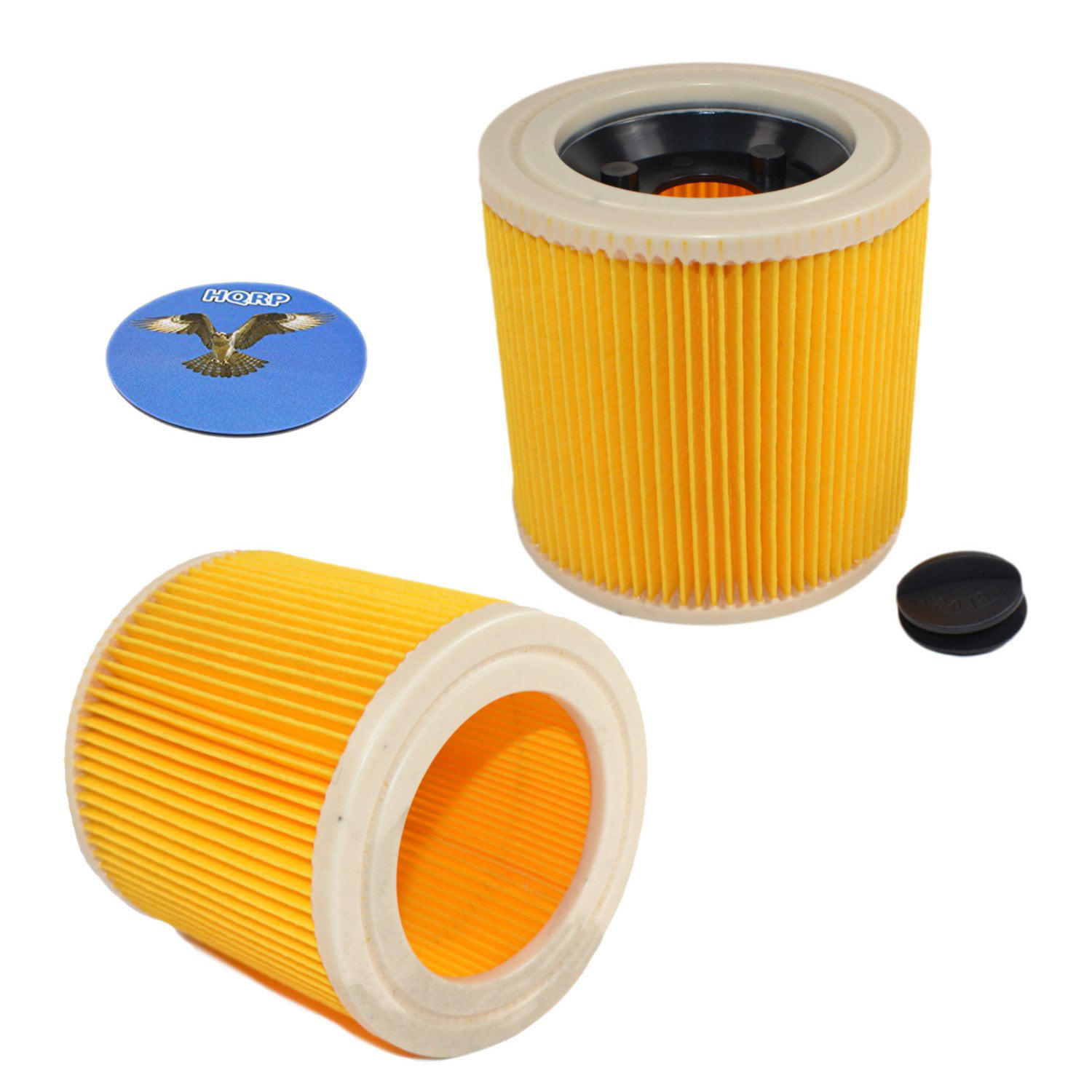 2x cartridge filter for Karcher WD 2.250 WD 2.400 M WD 2.500 M Incl fastening 