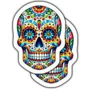 Colorful Sugar Skull Stickers, Day Of The Dead Stickers, Vinyl Skull Decalskindle Sticker, Stickers For Tablet, College Gift, Scrapbook Stickers, Gratitude Stickers, Quote Stickers