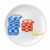Casino Chips Arrangement Illustration Plate Decorative Porcelain Salver Tableware Dinner Dish