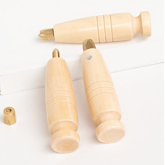 HONMEET Khaki Wood Handle Awl for Sewing, Crafts, and Repair Work with Comfortable Grip, Precision Replacement Tool for Detailed Projects
