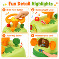 thumbnail image 4 of JoyStone Ride On Push Car for Toddlers, Push Walker Ride On Car with Lights, Music and Horn, Under Seat Storage, Push Car for Boys Girls, Green, Bear, 4 of 9