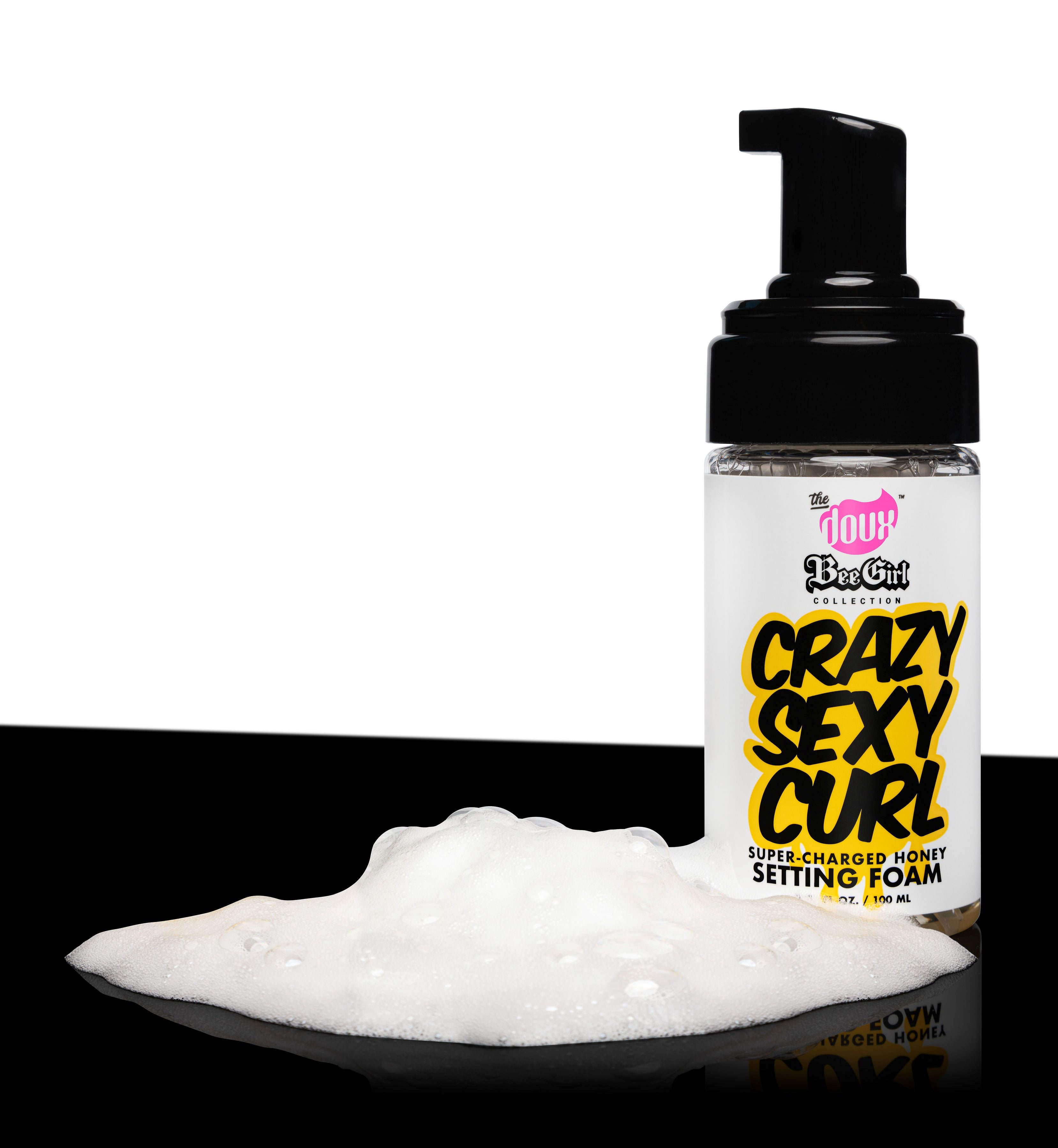 (3 pack) The Doux Bee Girl Crazy Sexy Curl Setting Foam, 3.4 fl.oz.