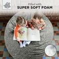 thumbnail image 3 of CordaRoy's Faux Fur Convertible Bean Bag Chair, Full Classic, Gray, 3 of 13