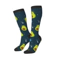 thumbnail image 2 of Fotbe Avocado in Space print Women's Men's Novelty Crew Socks Cotton Socks Knee High Socks for Walking,Running,Nurses,Pregnancy, 2 of 9