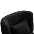 thumbnail image 4 of Swivel Accent Chair with Pillow, Armless Comfy Teddy Round Swivel Boucle Chair, Modern 360 Degree Swivel Single Sofa Chairs with Swivel Round Base for Living Room, Bedroom, Home Office(Black), 4 of 6